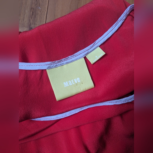 Anthropologie maeve silk racerback tank top 8 red - EUC/Like new condition - Picture 4 of 6